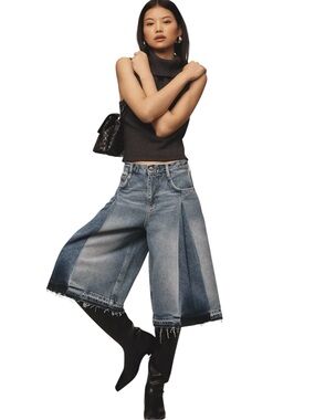 ANTHROPOLOGIE PILCRO Pleated Culotte Jeans